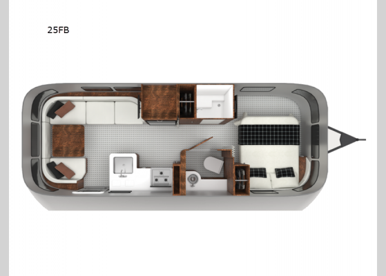 Floorplan - 2025 Globetrotter 25FB Travel Trailer