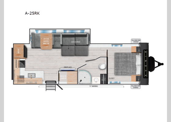 Floorplan - 2025 Avenir A-25RK Travel Trailer