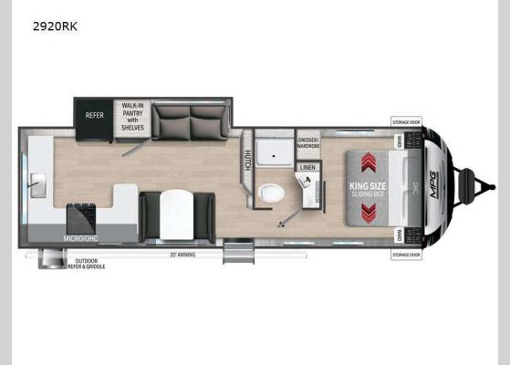 Floorplan - 2025 MPG 2920RK Travel Trailer