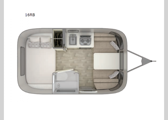 Floorplan - 2025 Bambi 16RB Travel Trailer