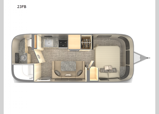 Floorplan - 2025 Flying Cloud 23FB Travel Trailer