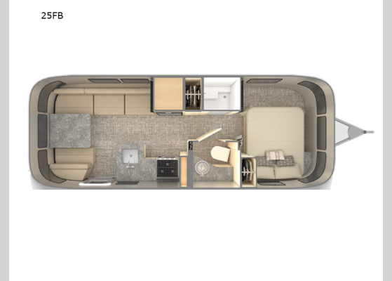 Floorplan - 2025 Flying Cloud 25FB Travel Trailer