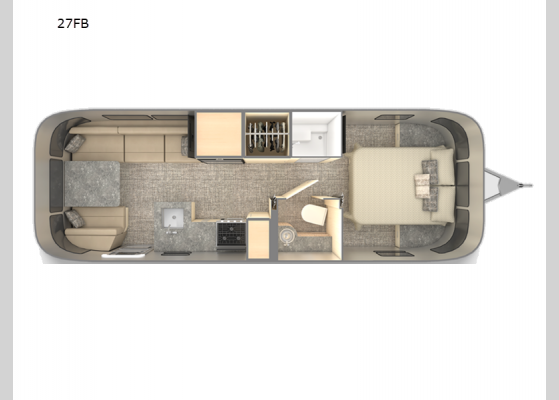 Floorplan - 2025 Flying Cloud 27FB Travel Trailer