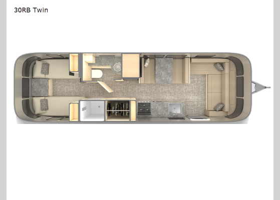 Floorplan - 2025 Flying Cloud 30RB Twin Travel Trailer