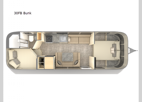 Floorplan - 2025 Flying Cloud 30FB Bunk Travel Trailer