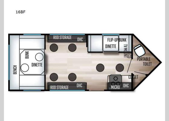 Floorplan - 2024 Cherokee Ice Cave 16BF Ice House