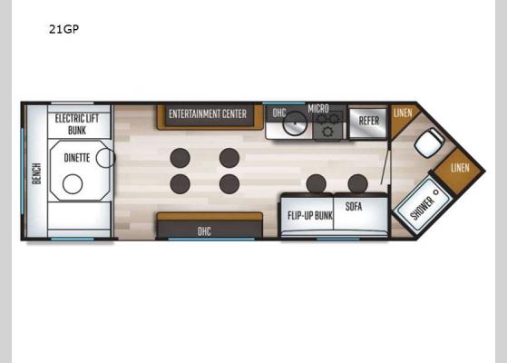 Floorplan - 2024 Cherokee Ice Cave 21GP Ice House