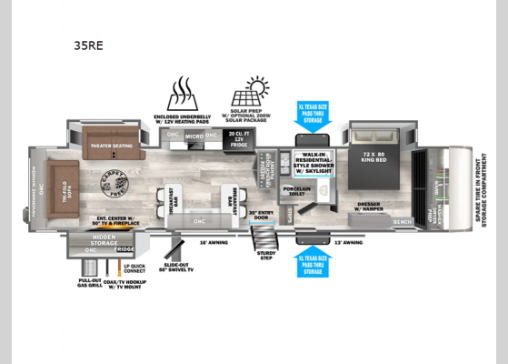 Floorplan - 2025 Salem Hemisphere Elite 35RE Fifth Wheel