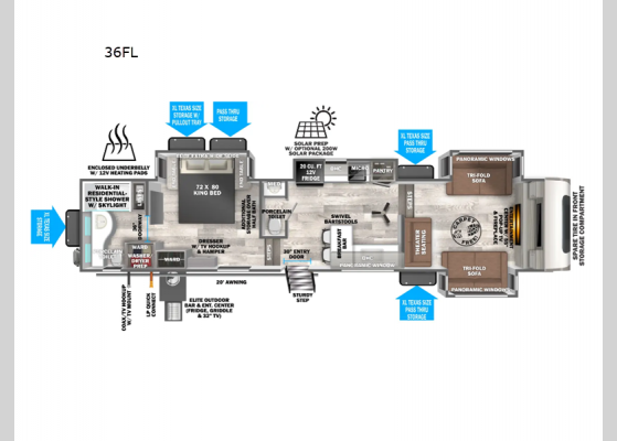 Floorplan - 2025 Salem Hemisphere Elite 36FL Fifth Wheel