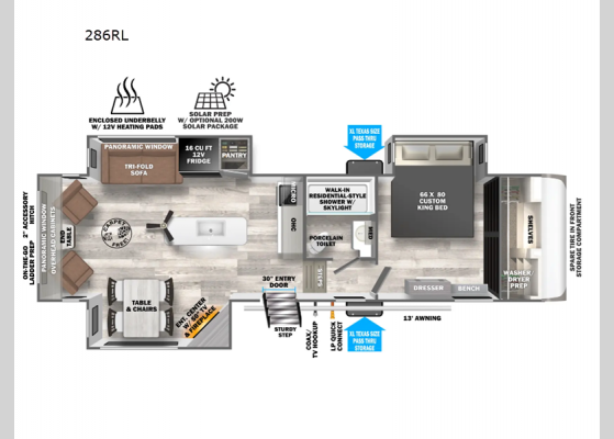 Floorplan - 2025 Salem Hemisphere 286RL Fifth Wheel