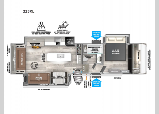 Floorplan - 2025 Salem Hemisphere 325RL Fifth Wheel