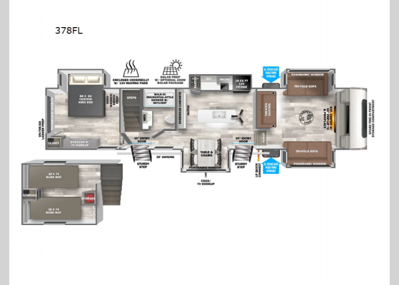 Floorplan - 2025 Salem Hemisphere 378FL Fifth Wheel