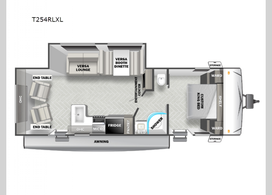 Floorplan - 2025 Salem Cruise Lite T254RLXL Travel Trailer