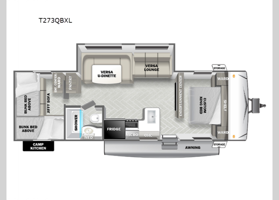 Floorplan - 2025 Salem Cruise Lite T273QBXL Travel Trailer