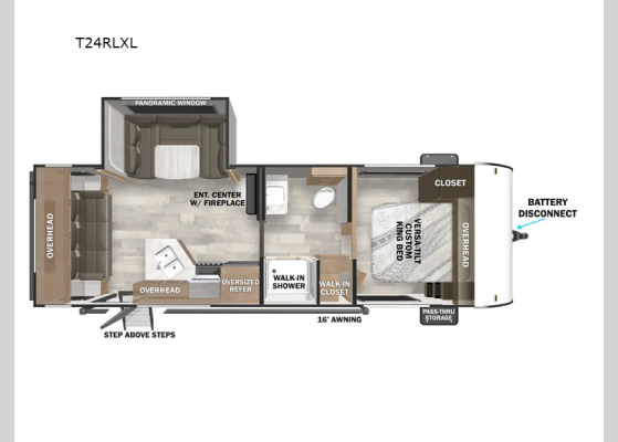 Floorplan - 2025 Salem Cruise Lite T24RLXL Travel Trailer