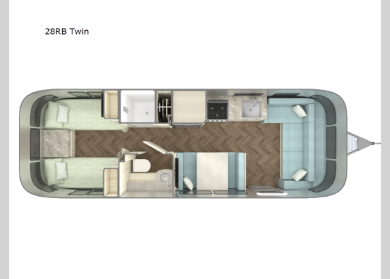 Floorplan - 2026 International 28RB Twin Travel Trailer