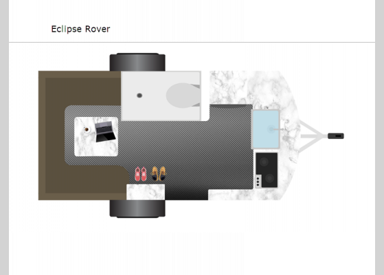 Floorplan - 2024 Sol Eclipse Rover Travel Trailer