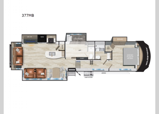 Floorplan - 2024 Milestone 377MB Fifth Wheel