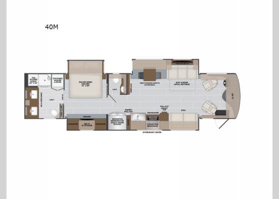 Floorplan - 2025 Armada 40M Motor Home Class A - Diesel