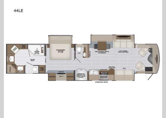 Floorplan - 2025 Armada 44LE Motor Home Class A - Diesel