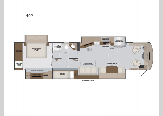 Floorplan - 2025 Armada 40P Motor Home Class A - Diesel