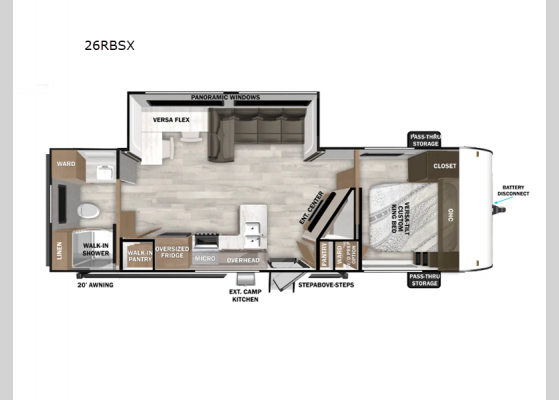 Floorplan - 2025 Salem 26RBSX Travel Trailer