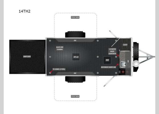 Floorplan - 2024 ROG 14TH2 Toy Hauler Expandable