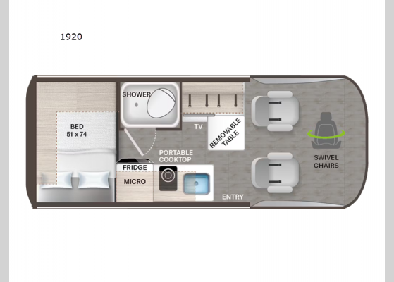 Floorplan - 2024 Palladium 1920 Motor Home Class B