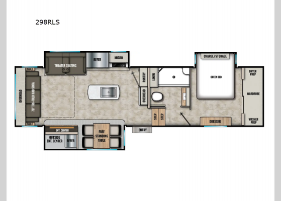 Floorplan - 2025 Phoenix 298RLS Fifth Wheel