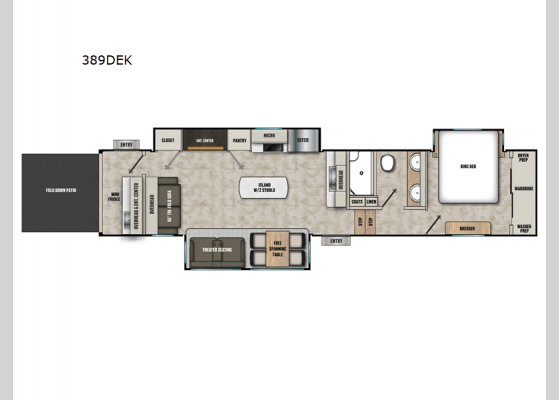 Floorplan - 2025 Phoenix 389DEK Fifth Wheel