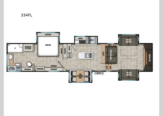 Floorplan - 2025 Phoenix 334FL Fifth Wheel