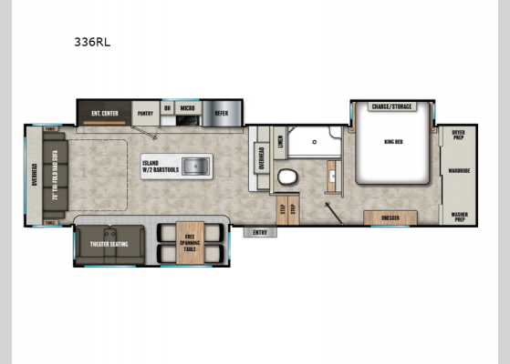 Floorplan - 2025 Phoenix 336RL Fifth Wheel