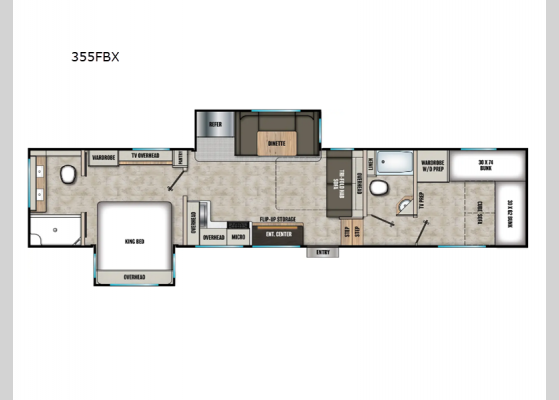 Floorplan - 2025 Phoenix 355FBX Fifth Wheel