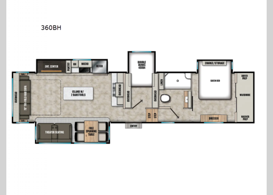 Floorplan - 2025 Phoenix 360BH Fifth Wheel