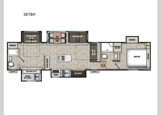 Floorplan - 2025 Phoenix 367BH Fifth Wheel