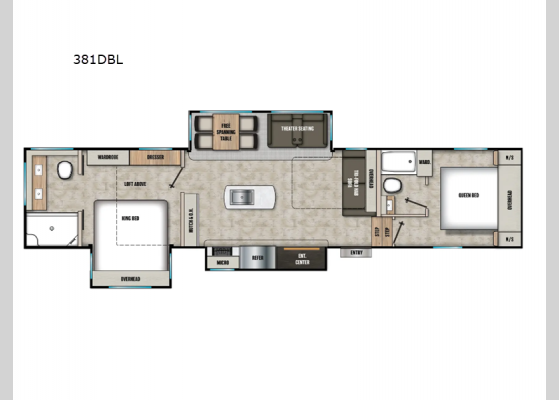 Floorplan - 2025 Phoenix 381DBL Fifth Wheel