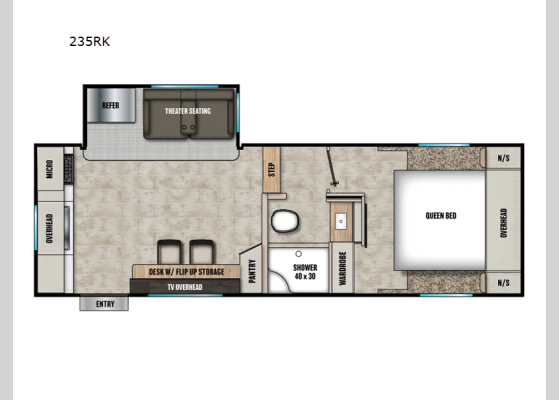 Floorplan - 2025 Phoenix Lite 235RK Fifth Wheel