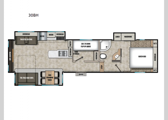 Floorplan - 2025 Phoenix Lite 30BH Fifth Wheel