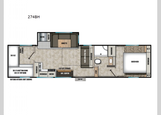 Floorplan - 2025 Phoenix Lite 274BH Fifth Wheel