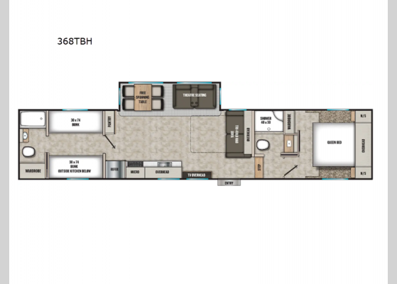 Floorplan - 2025 Phoenix Lite 368TBH Fifth Wheel