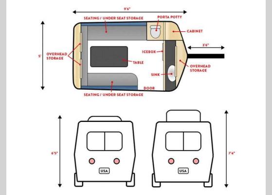 Floorplan - 2025 MeerKat Std. Model Travel Trailer