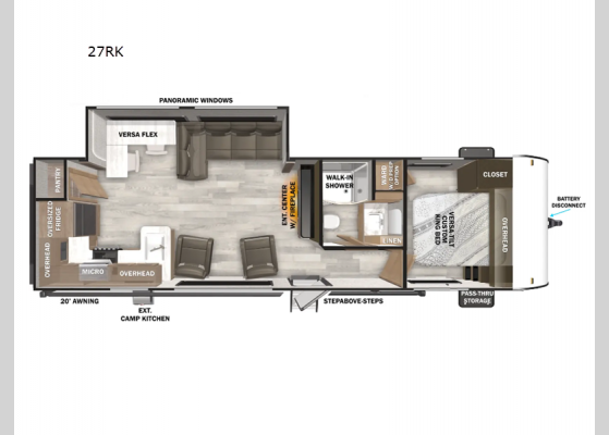 Floorplan - 2025 Salem 27RK Travel Trailer