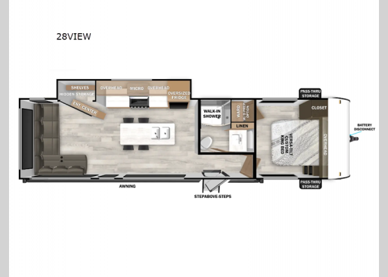 Floorplan - 2025 Salem 28VIEW Travel Trailer