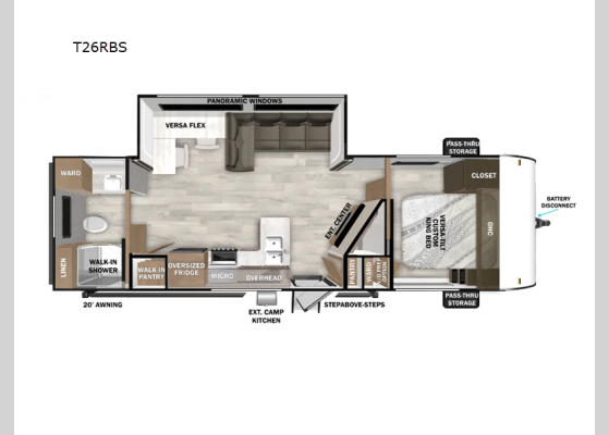 Floorplan - 2025 Salem T26RBS Travel Trailer