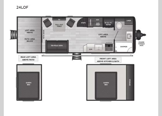 Floorplan - 2025 Hideout 24LOF Travel Trailer