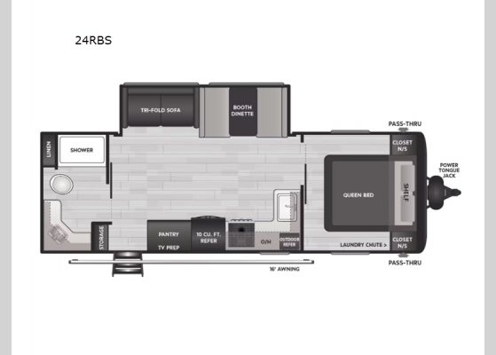 Floorplan - 2025 Hideout 24RBS Travel Trailer