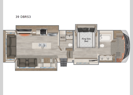 Floorplan - 2022 Mobile Suites 39 DBRS3 Fifth Wheel
