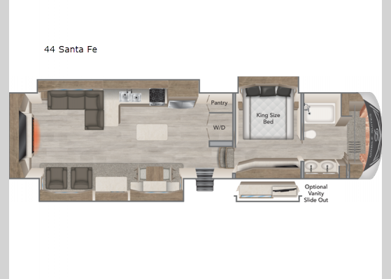 Floorplan - 2022 Mobile Suites 44 Santa Fe Fifth Wheel