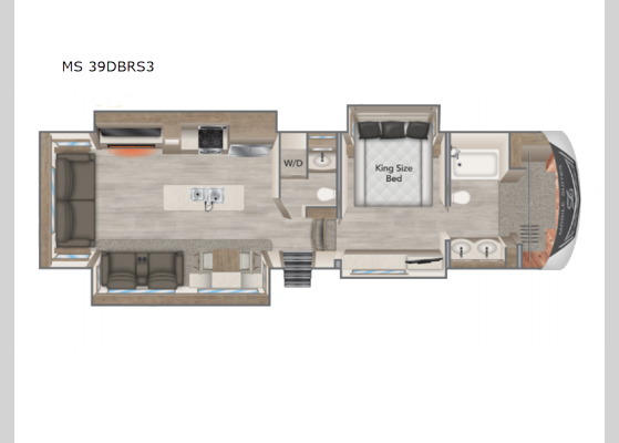 Floorplan - 2023 Mobile Suites MS 39DBRS3 Fifth Wheel