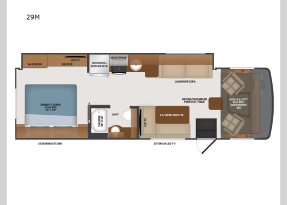 Floorplan - 2025 Flair 29M Motor Home Class A